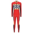 thumbnail image 3 of iiniim Combinaison Pilote de Course pour Femmes Halloween Cosplay Costume Manches Longues Pantalon Long Combinaisons à Carreaux Rouge P, 3 of 5