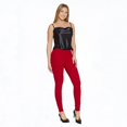thumbnail image 2 of Leggins Mujer Moda Casual Rojo Liso Tiro Alto Sin Costura Ajustado Básico Cómodo Con Cortes Laterale rojo M INCÃGNITA 330716, 2 of 5