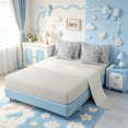 thumbnail image 3 of Manfei Coquette Bowknot 7pcs Queen Bedding,Cute Black Bow Bedding Comforter Set Queen,Light Gray Reversible, 3 of 7