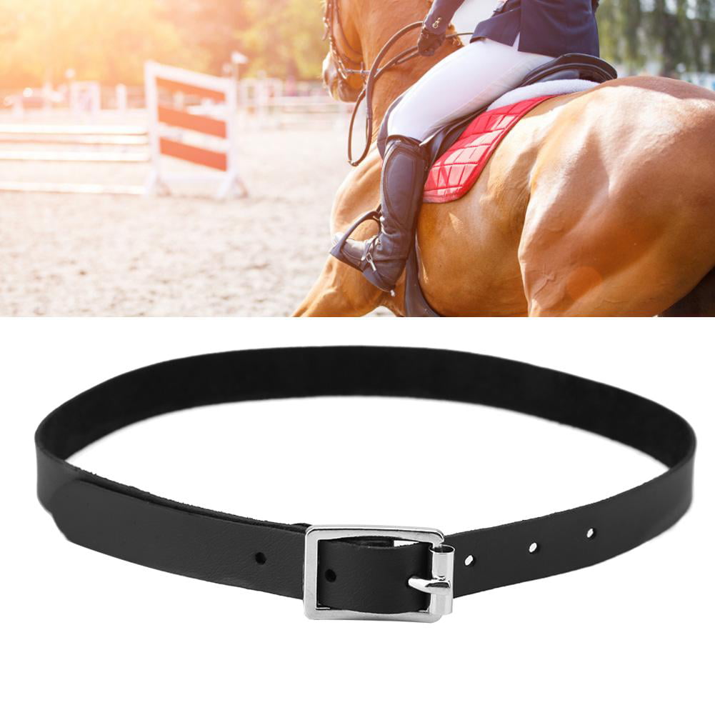 1 Pair 50cm Leather Spur Strap Band with Stainless Steel Buckle Horse Accessory 