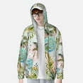 thumbnail image 6 of Rocae Watercolor Palm Tree Print Breathable Sun Protection Hoodie Quick-Dry Lightweight Long Sleeve Hoodie Unisex Running Sports Shirt Medium, 6 of 9