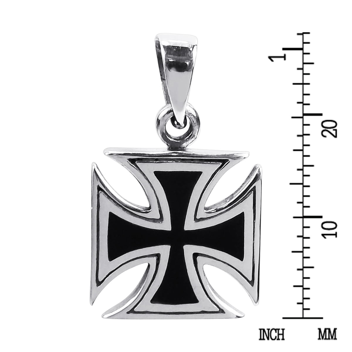 .925 Sterling Silver Maltese Cross Bead