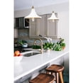 thumbnail image 6 of Creative Co-Op Robert Stevenson Lighting Presley - Caged Trumpet Metal Ceiling Light, Brushed Brass and White, 6 of 6