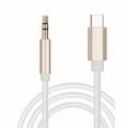 thumbnail image 1 of Mr. Gadgets Cable Auxiliar USB-C a Jack 3.5mm Adaptador de Audio 1m Para iPhone 15/16, Android, Galaxy – Color Dorado, 1 of 2