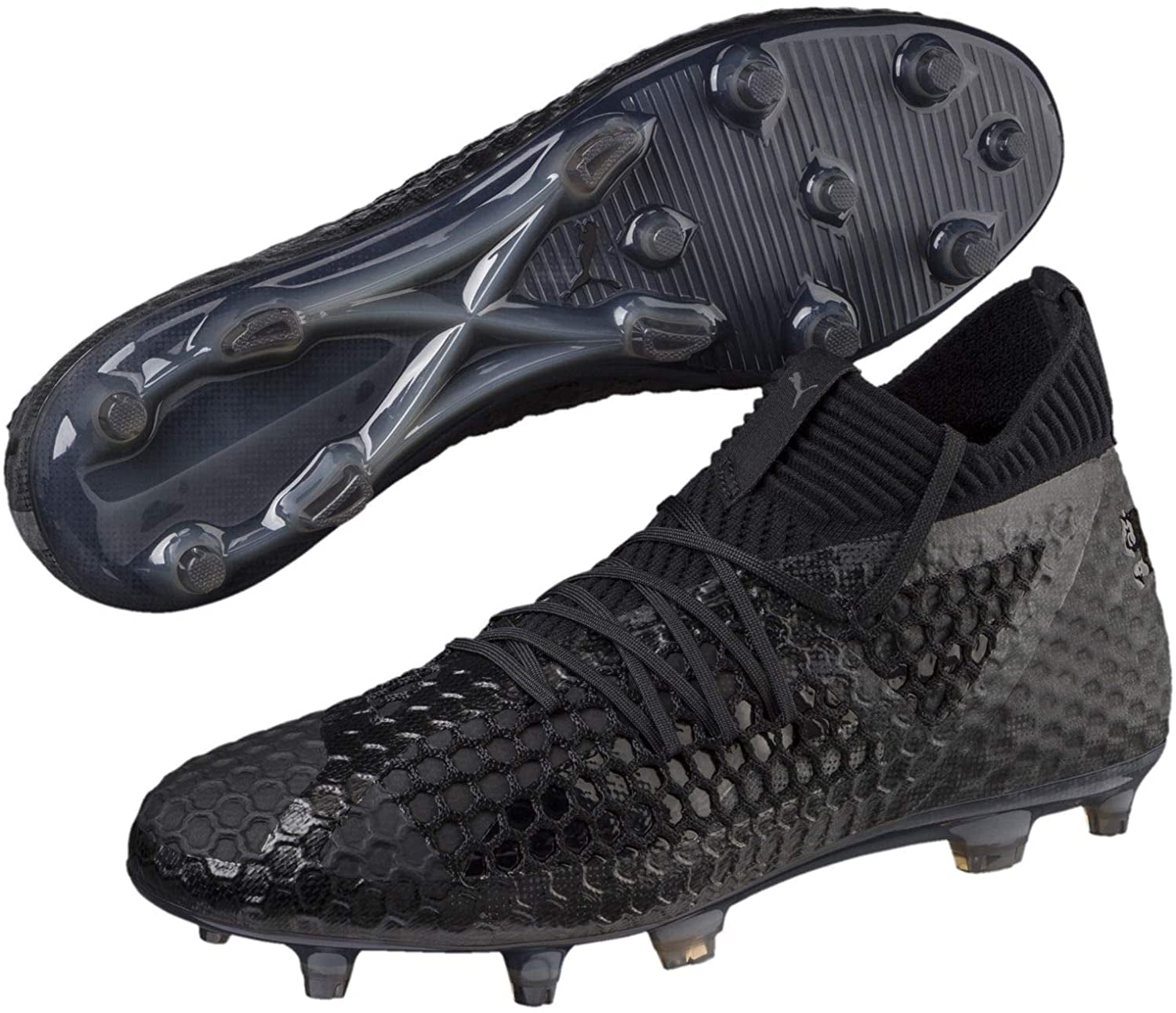 black puma cleats