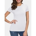 thumbnail image 4 of Fashion Casual Women's Crew neck Short Sleeve T-Shirt Basic Tee Tops, 4 of 6