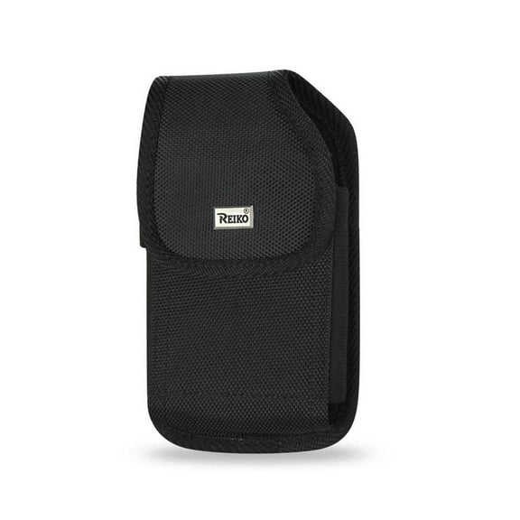 Vertical Rugged Nylon Case with Belt Loop, Compatible with T-Mobile Revvl 8 with a thin cover on it.