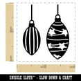 thumbnail image 2 of Elongated Holiday Christmas Ornaments Self-Inking Rubber Stamp Ink Stamper - Brown Ink - Small 1 Inch, 2 of 7