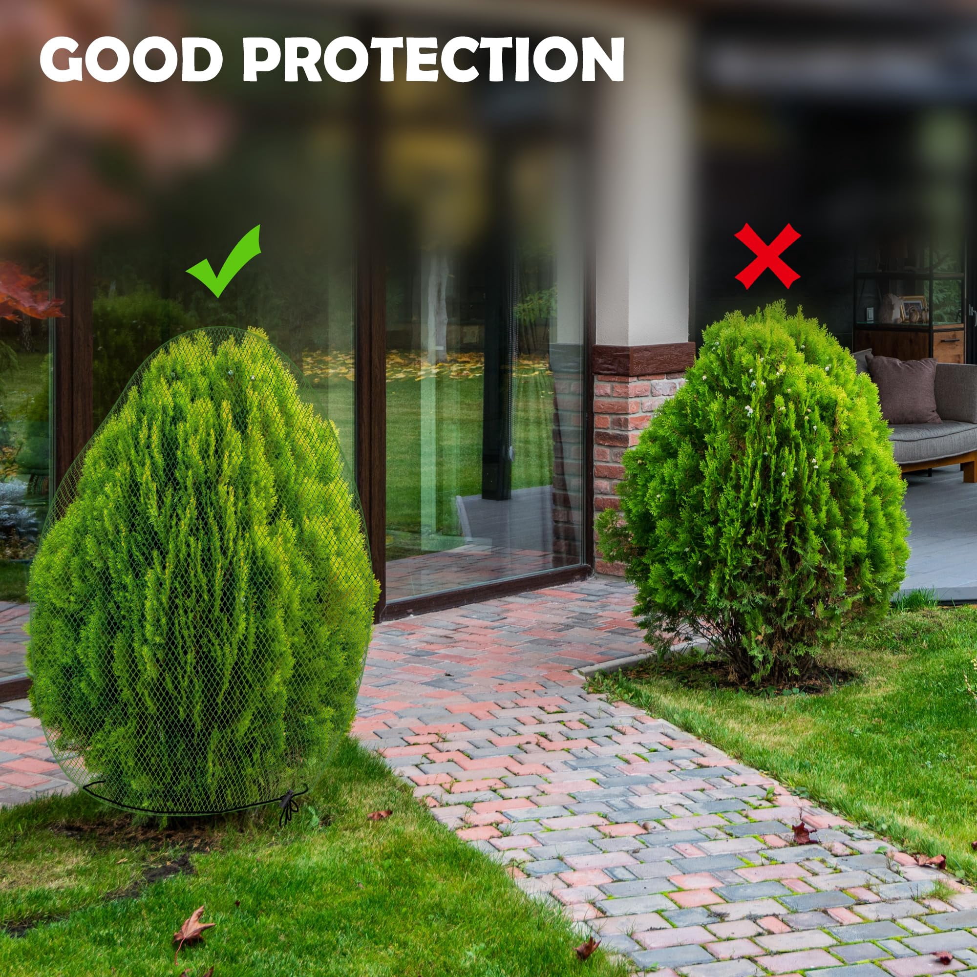 Ebaokuup 3 Pcs 7.8' x 7.8' Deer Netting Covers for Shrubs & Garden Plants