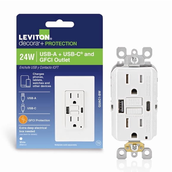 OUTLET&USB CHGR 125V(Pack of 1)