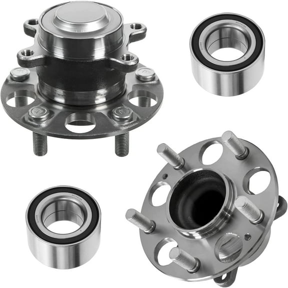 Detroit Axle - Rear Wheel Bearing & Hubs Front Wheel Press Bearings Kit Assembly Replacement for 2013 2014 Honda Civic ILX - 4pc Set