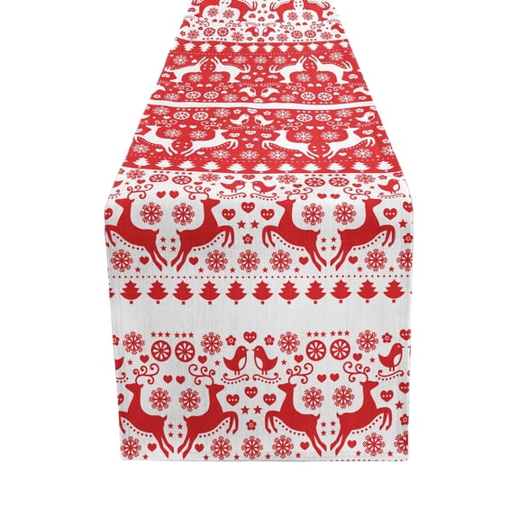 Wear Sierra Christmas Table Runner, Polyester Holiday Dining Table Decor, 17.7 x 55.1 Inches