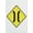 Warning Sign 2, variant on Must Turn Left Reflective Aluminum Sign - 8"x12", Rust Free, Weather Resistant, Waterproof, Easy To Mount - Intersection, Parking Lot, Road, Driveway