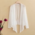 thumbnail image 4 of IROINNID Cardigan for Women Soft Chiffon Open Front Long Sleeve Cardigans For Evening Party Casual Jacket,White, 4 of 4