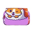 thumbnail image 2 of Sikiie Corgi In Sushi Roll Print Flip Double-layer Pencil Case, All-purpose Stationery Bag for Study and Office, Zipper Design, Unisex, 2 of 7
