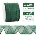 thumbnail image 2 of Cinta con cable HUIHUANG, 6,4 cm, color verde oscuro metalizado, 9 m, 2 of 8