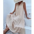 thumbnail image 5 of Dresses for Women 2024,Clearance Fashion Women's Spring, Summer And Autumn Casual One-shoulder Sleeveless Solid Color Dress, 5 of 5