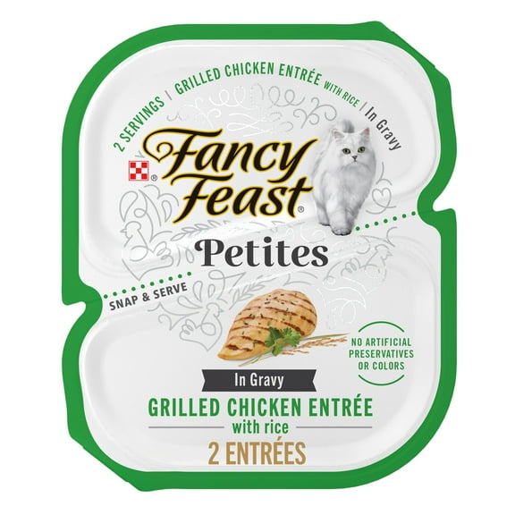 Purina Fancy Feast Petites Grilled Chicken Entrée With Rice In Gravy Gourmet Wet Cat Food Pate