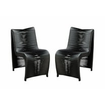 Boraam Loreins Outdoor Patio Chairs, Set of 2 - Black