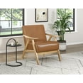 thumbnail image 2 of Lexicon Damala Fauteuil d'Appoint en Similicuir Brun Mat, 2 of 10