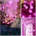 thumbnail image 4 of 20ft 40 LED Rose Lights, Pink String Lights Battery Operated, Flower Hanging Lights for Bedroom Valentines Day Decorations, Pink, 4 of 7