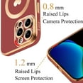thumbnail image 3 of for iPhone 13 Pro Case Compatible with MagSafe, Luxury Love Heart Soft Phone Case, Full Camera Lens Protection Magnetic Case for iPhone 13 Pro for Women Girls (6.1") - Red, 3 of 12