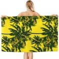 thumbnail image 2 of Yellow Palm Tree Large Beach Towel - Plush Thick Cotton Pool Towel, Adult Beach Towels, 2 of 17
