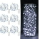 thumbnail image 1 of Paquete de 6 luces de hadas que funcionan con pilas de 7 pies con 20 LED, mini luces de cadena, luces centelleantes de alambre plate, luces de luciérnaga estrelladas para frascos Mason, bodas, 1 of 4