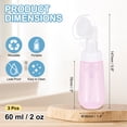 thumbnail image 2 of Uxcell 3Pcs Foam Pump Bottle with Brush, 2oz / 60ml Empty Foaming Dispensers Bottle for Travel Facial Cleanser Hand Soaps Shampoos Shower Gels, Clear Pink(Conical), 2 of 7