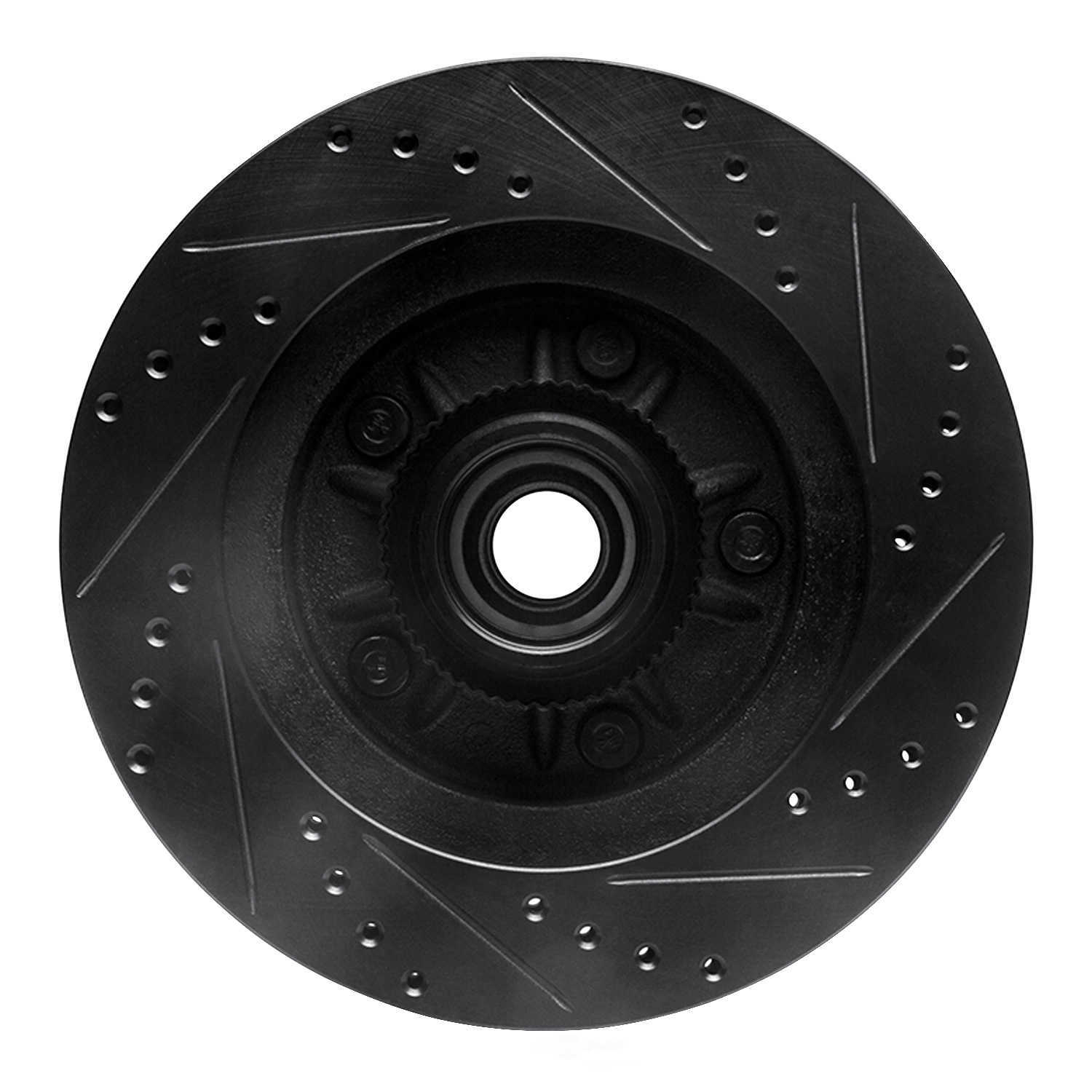 Dynamic Friction Company 633-54169L DFC Brake Rotor - Drilled And Slotted - Black