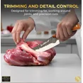 thumbnail image 5 of SliceElite Heritage Forge 3 Piece Knife Set Meat Prep Set Boning Knife Scimitar Kiritsuke Forged Steel Kitchen Knives for Cutting Slicing Trimming Full Tang Wood Handle, 5 of 9