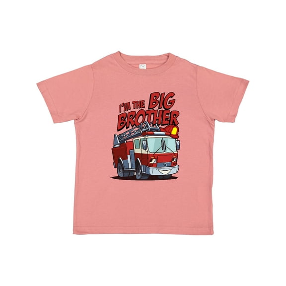 Inktastic Big Brother Fire Truck Boys Toddler T-Shirt