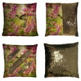 thumbnail image 1 of EREHome Hummingbird Reversible Mermaid Sequin Pillow Case 18x18 inches, 1 of 3