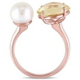 thumbnail image 4 of Everly Women's Cultured Pearl Rose Gold Plated Ring, 4 of 7