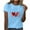Sky Blue Valentines Shirs, variant on Pimelu Valentines Shirts for Women Shirts for Women Summer Tops for Women Valentines Day Fashion Love Letter Print Loose Fit Tees Ladies Crewneck Short Sleeve Comfy Blouses
