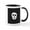 White/Black Inside, variant on CafePress - Pink Skeleton Face Stripes Mug - 11 oz Ceramic Mug - Novelty Coffee Tea Cup