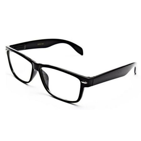 Smart Black Interview Generic nerd Fashion Rectangular Clear Lens Glasses