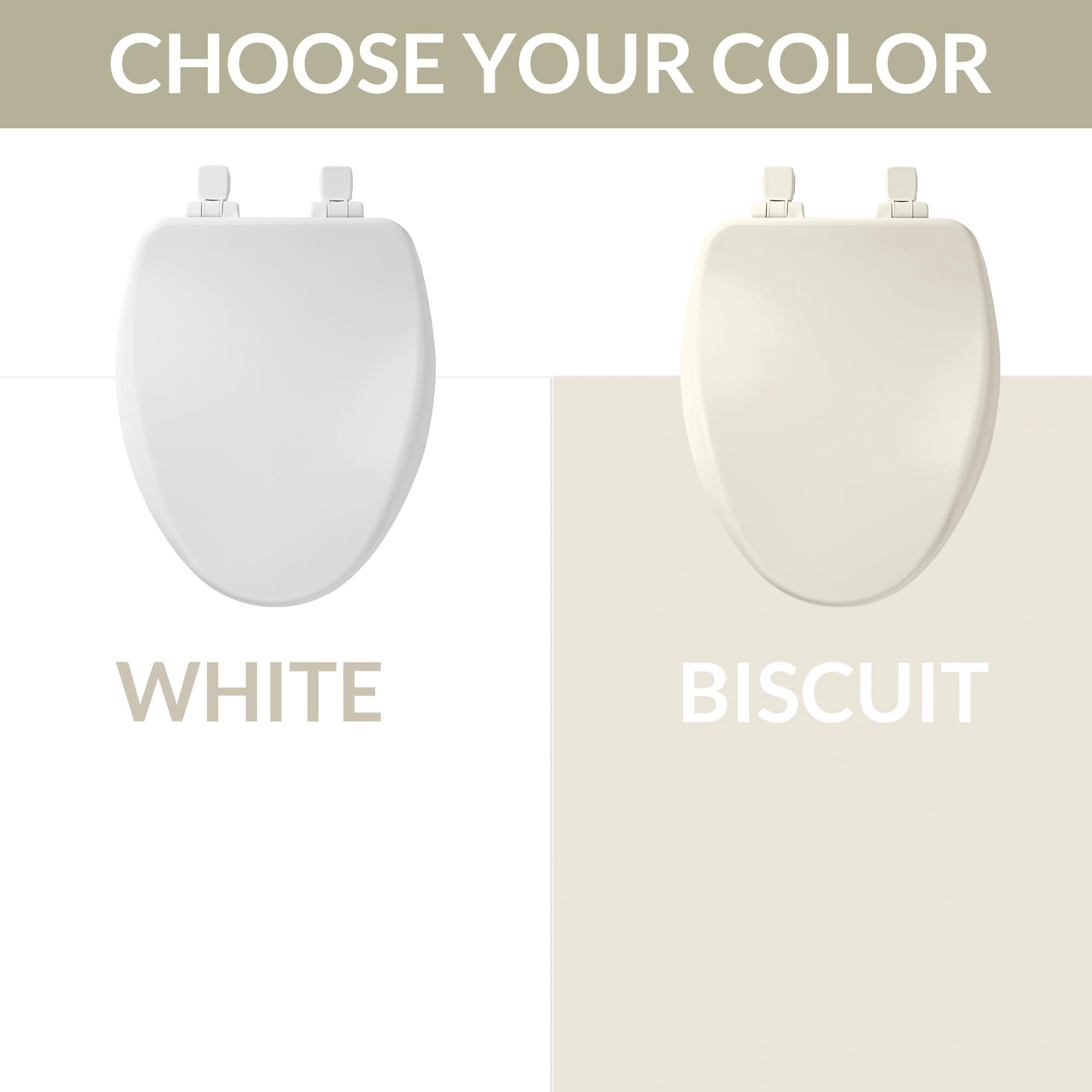 Bemis 19170PLE4 000 Alesio II Elongated Enameled Wood Toilet Seat in White with STA-TITE Seat Fastening System, EasyClean, WhisperClose, Precision Seat Fit Adjustable Hinge and Super Grip Bumpers