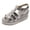 Silver, variant on Platform Wedge Gladiator Sandals for Women 2026 Classic Vintage Casual Metallic Leather Open Toe Ankle Strap Chunky High Heels Fisherman Dressy Summer Shoes Roman Beach Silver Size 7