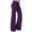 Purple, variant on UAMVSH Womens Capri Pants Side Split Elastic Waist Yoga Shorts Drawstring Casual Stretchy Workout Shorts with Pockets