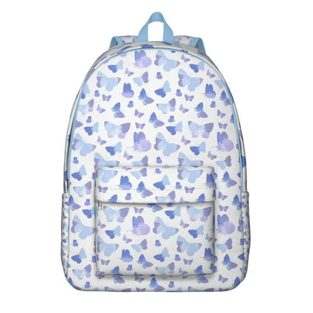 Fashion Butterfly Print Vintage Backpack – Large Capacity Travel Backpack with Durable Oxford Material and Anti-theft Multifunctional Design for School, Gym, and Campus Commuting