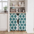 thumbnail image 6 of Abstract Geometric Tier Curtains 54 Inch Length, Vintage Rhombus Circle Texture Green Cafe Short Curtains for Bathroom Over Sink, Small Kitchen Curtain Light Filtering Drapes 2 Panels 27.5"Wx54"L, 6 of 8