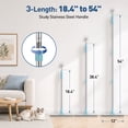 thumbnail image 4 of Carpet Rake for Pet Hair Removal Tool, Dog and Cat Hair Remover Broom with 54 Inch Adjustable Long Handle, Dual Sided Silicone and Metal Carpet Scraper for Rug, Couch, Furniture, 3 Pack, 4 of 7