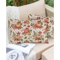 thumbnail image 6 of Thankgiving Pumpkin Throw Pillow Cover 24 x 36 Inch Decorative Pillow Cover Beige Retro Orange Leaves Lumbar Pillowcase Seasonal Rectangle Cushion Case for Couch Sofa Bed Living Room, 6 of 7