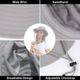 thumbnail image 5 of Mosquito Sun Net, DIDADI Safari Sun Hat with Veil Mesh & Adjustable Straps UV and Insect Protection for Fishing Boating Camping (Gray), 5 of 7