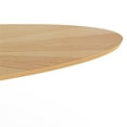 thumbnail image 3 of Pemberly Row Classic Mid-Century Scandinavian Oval Coffee Table in Oak, 3 of 5