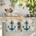 thumbnail image 4 of Teal Anchors Coastal Kitchen Towels Set of 4, Vintage Summer Beach Nautical Absorbent Dish Towels for Kitchen, Microfiber Hand Towel, Quick Drying Tea Towel for Cleaning Decorative Dishcloths, 4 of 7