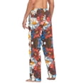 thumbnail image 3 of FORMRS Mens Pajama Pants with Pockets Soft Cotton Sleepwear Lounge Bottoms, Sizes S-2XL, Vibrant Floral, 3 of 7