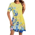 thumbnail image 2 of PNTUTB Women's Summer Lightweight Breathable Fashion Print Short Sleeve Crew Neck Dress, 2 of 6