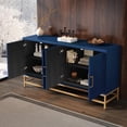 Blue Accent with 4 Doors, FURNINEST Buffet Modern